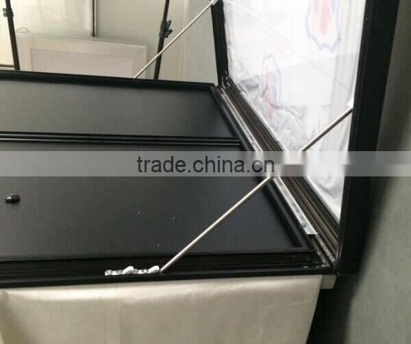 Door open lockable black poster frames with magnetic holder