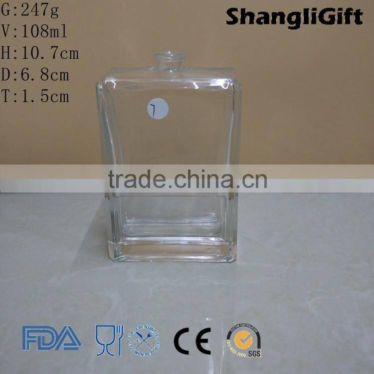 100ml Tall Square Rectangle Glass Perfume Bottle