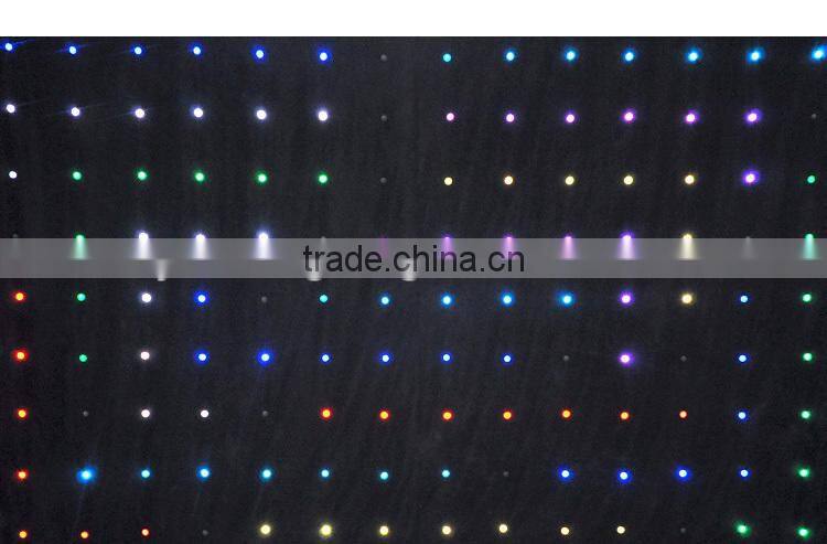 Background Led curtain Velvet cloth RGB full color Video curtain Stage Wedding Bar led screen