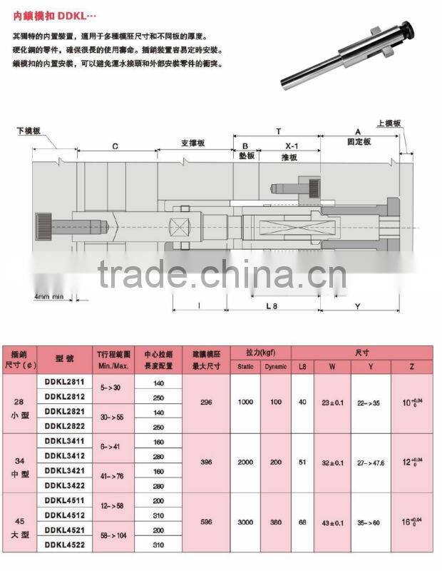 DKL Latch Lock for plastic mold