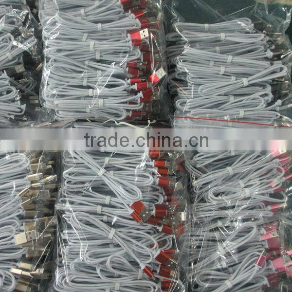 Aluminium USB Data Cable for iphone for samsung for iphone Metal USB Cable