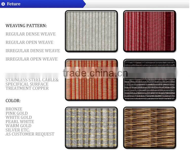 Green mesh fabric for architectural use metal mesh cloth