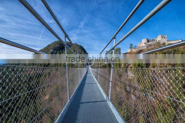 Flexible stainless steel cable net for protection