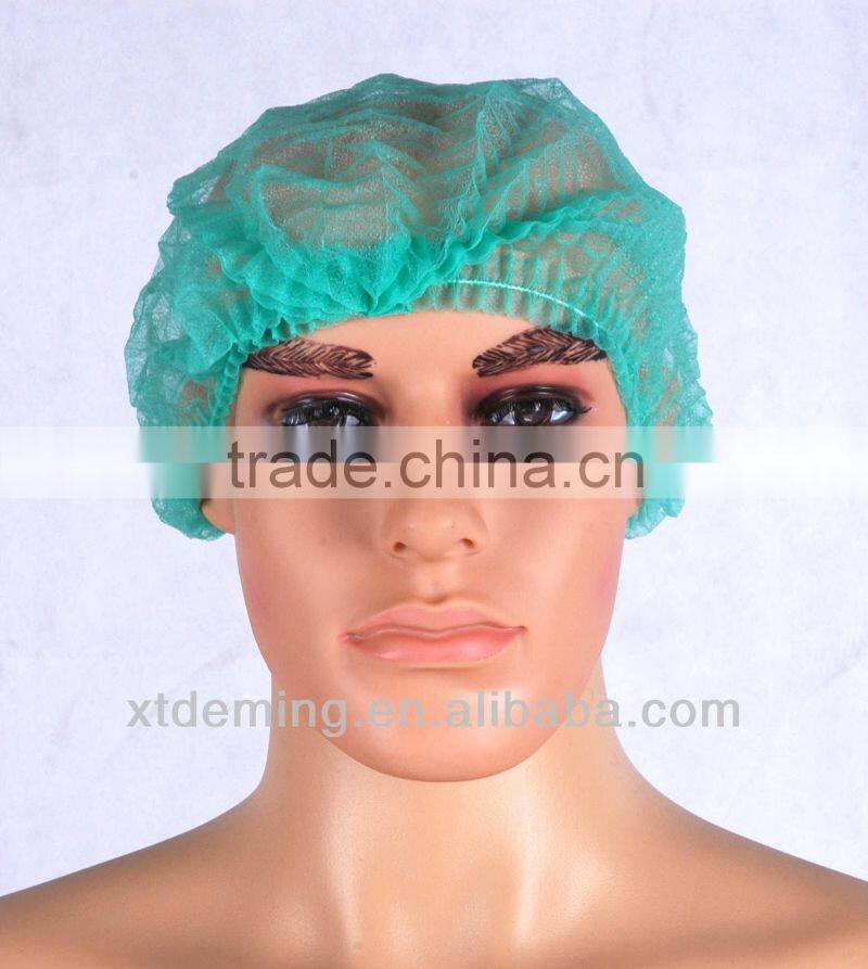 Disposable Non woven double/single Elastic Mob Cap/clip cap 19" 21"