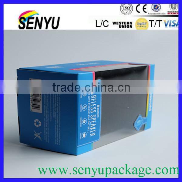 2015 new stylish packaging box plastic window with fast delivery