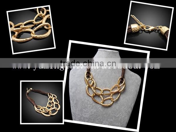 stainless steel link chain necklace statement choker necklace