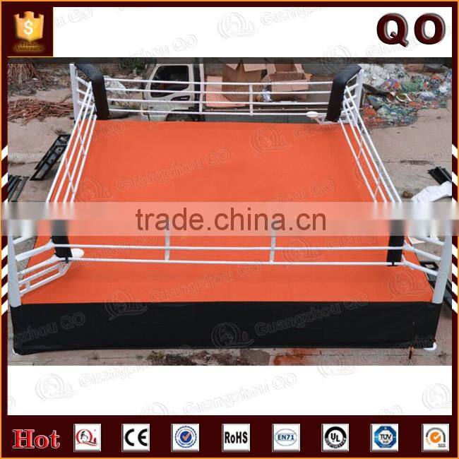 Hot sale logo printed championship small boxing ring with strong ropes and corner