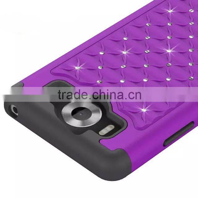 Keno Hybrid Studded Diamond Bling Case Cover for Microsoft Lumia 950