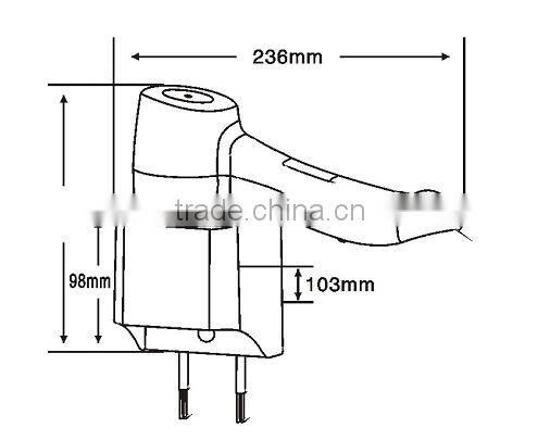 rechargeable hair dryer, Wall Mounting Plasti Hair Dryer with 110V or 220V