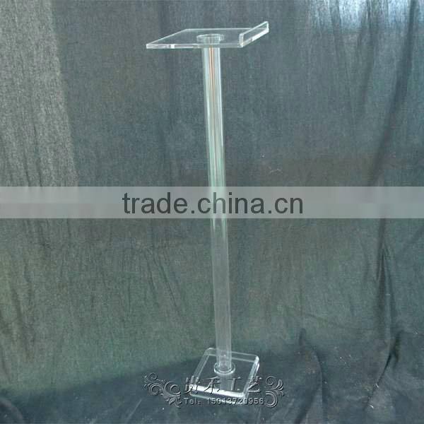 Crystal classical design acrylic book and magazine vertical display stand