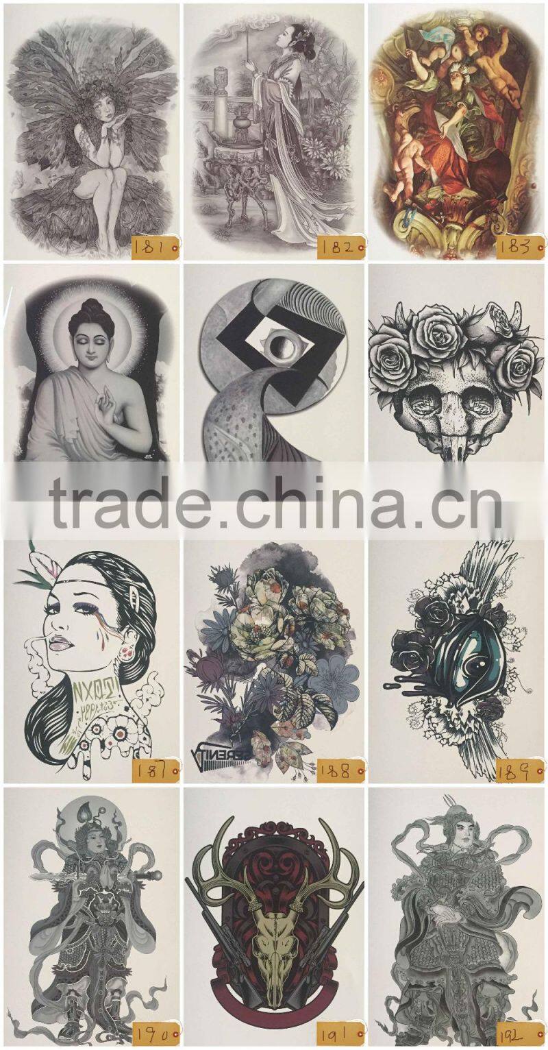 High Quality Letter Gold Flash Metallic Metal Custom Water Transfer Temporary Tattoo Stickers Body Art