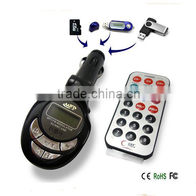 2015 Support SD/MMC Car USB Flash Mp3 Player FM Transmitter