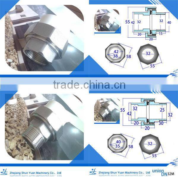 stainless steel union ppr union factory price pipe fitting rotary union coupling pipe union ppr union DN stainless union