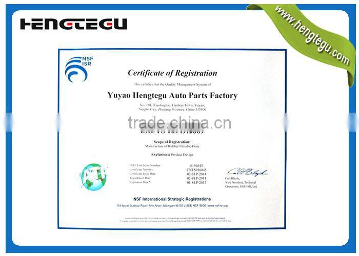 supplier iso certificate UV resistant epdm rubber hose