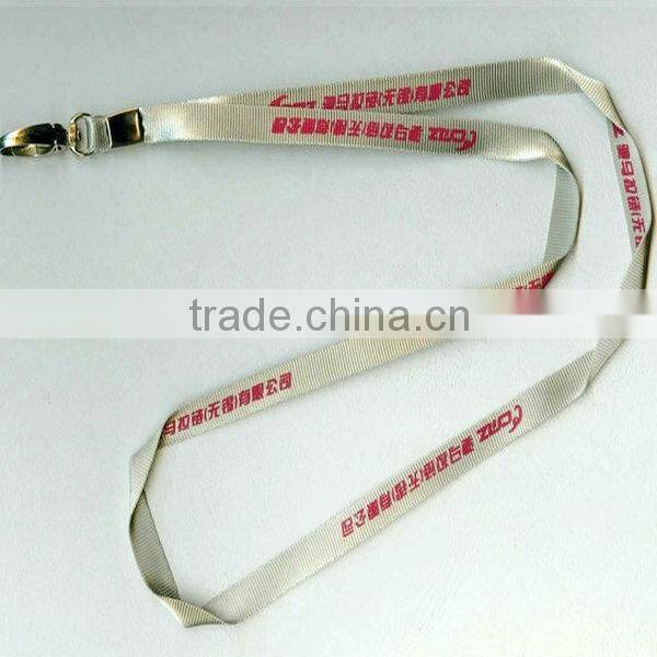 Colored silk screen lanyard with safety metal clip
