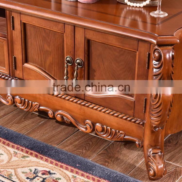 Multifunctional and affordable living room low price solid wooden TV table