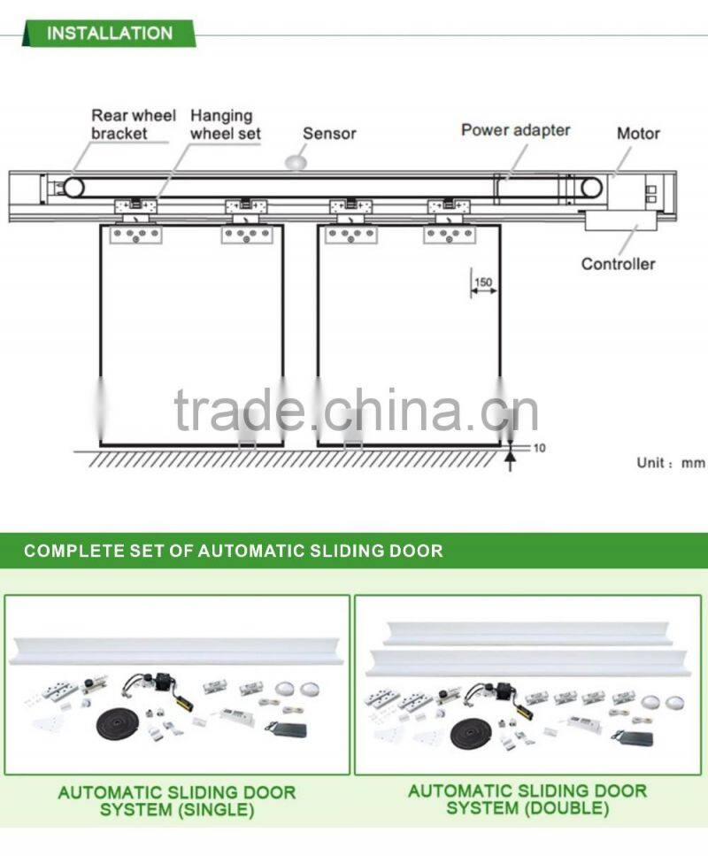 Ahouse auto sliding door system for wood door