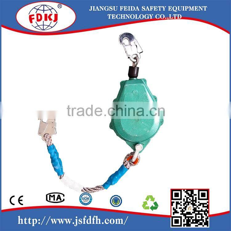 hight quality cheap price 5m wire rope fall arrester, 5m safety fall arrester