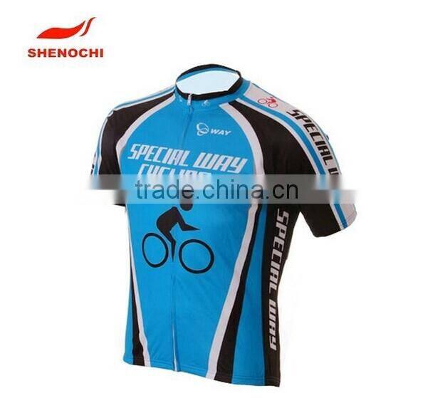 2015 hot selling Popular cycling clothing short sleeve cycling jersey sublimation printing which never fade