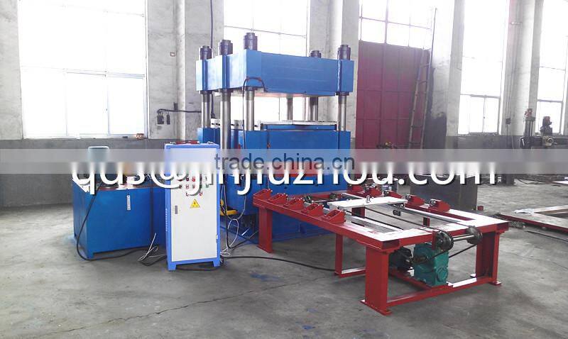 On pressure plate vulcanizing press for rubber tile production line / rubber tile press machine