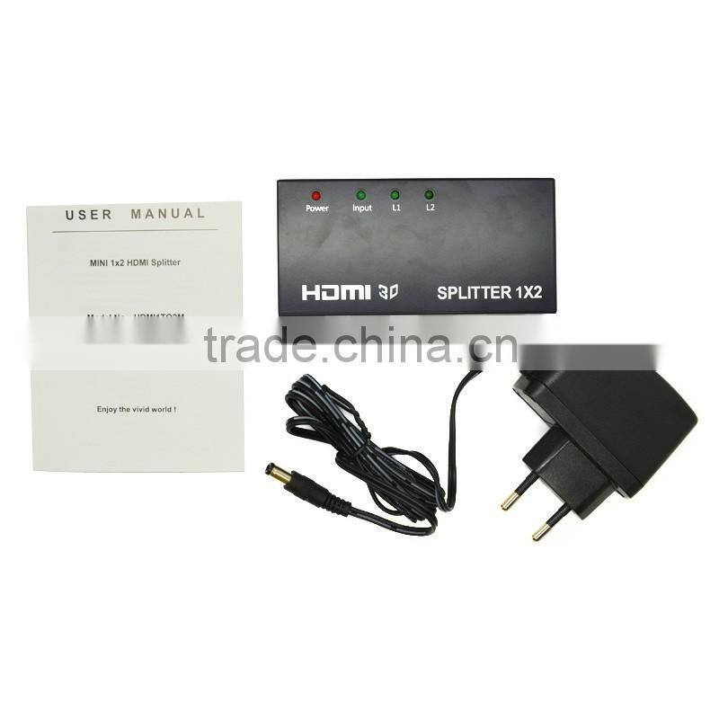 3D support 1 to 2 hdmi splitter 1 in 2 out hdmi splitter