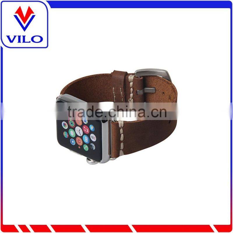 For Apple Watch Genuine Leather Original Watch Band With Connection Adapter Clip