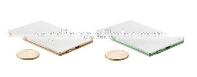 2015 hot promotion custom logo 2500mah portable ultra thin credit card power bank