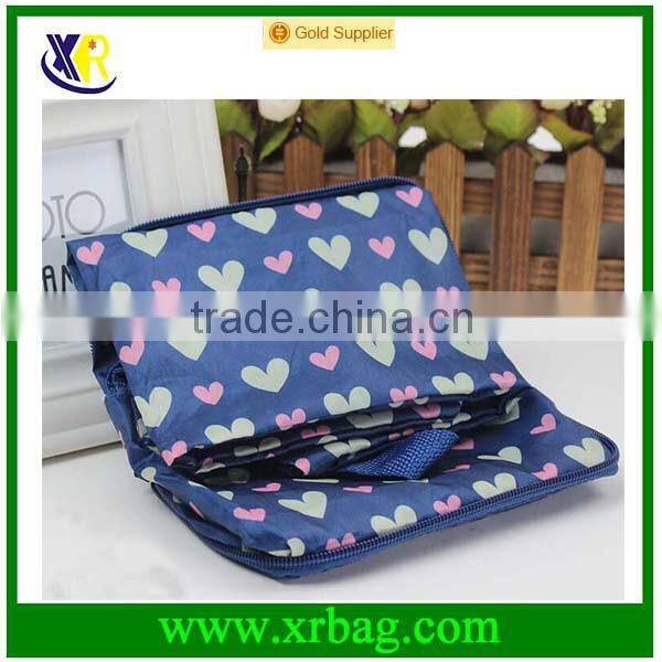 Manufacturer provide carrying foldable zipper shopping bags with logo