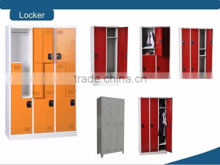 Mutifunctinal storage metal locker with 3 doors