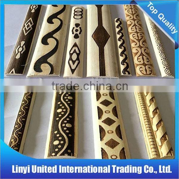 carved wood molding/crown wood mouldings/furniture use decor resin flower