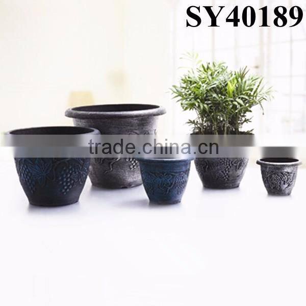 Large garden square plant pot plastic