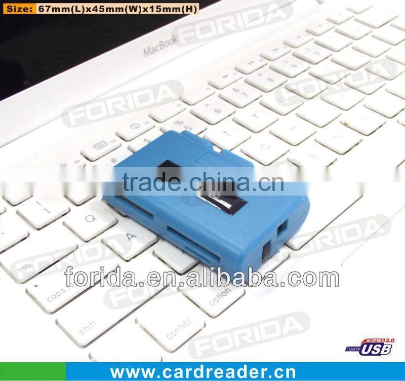 USB 2.0 Hub & Card reader sd/ms/tf---express black usb hub combo