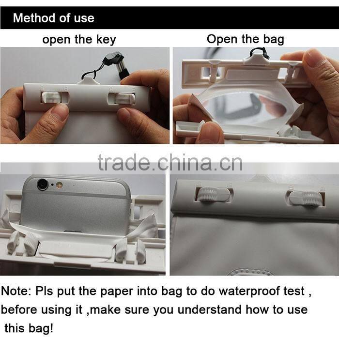 High quality eco-friendly 100% seal PVC waterproof mobile phone bag