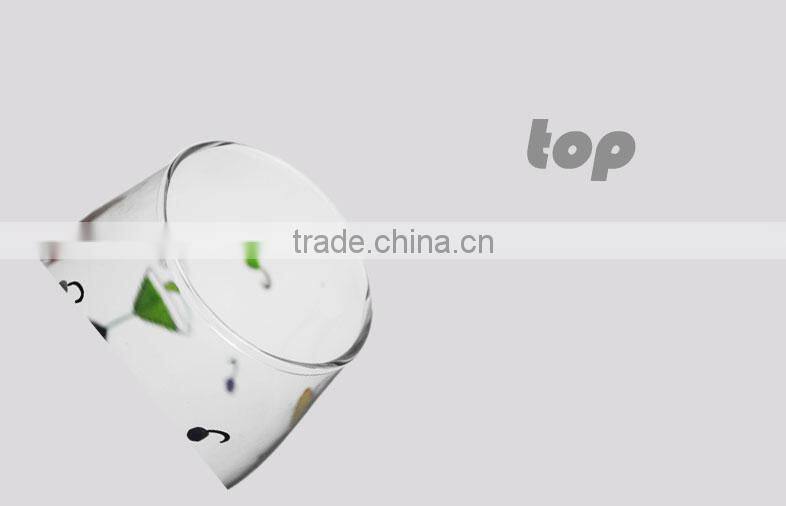 wholesale gift colored stem wine glass/ hand painted wine glass