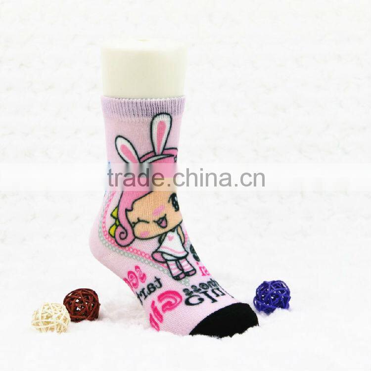 Anti-Bacterial lovely pattern high quality cartoon baby infant cotton socks