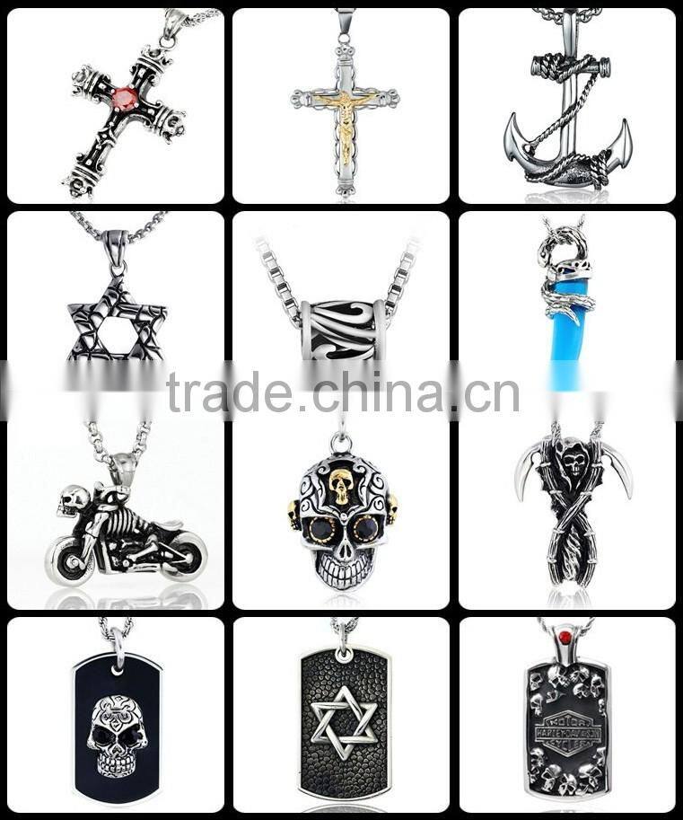 Stainless Steel Carbon Fiber Cross Pendant Necklace High Polished with Free Chain Silver Gold