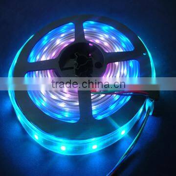 low voltage DC5V waterproof IP67 5050 smd 5m/roll rgb led strip ws2801