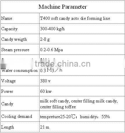 center filling soft milky candy auto die forming machine