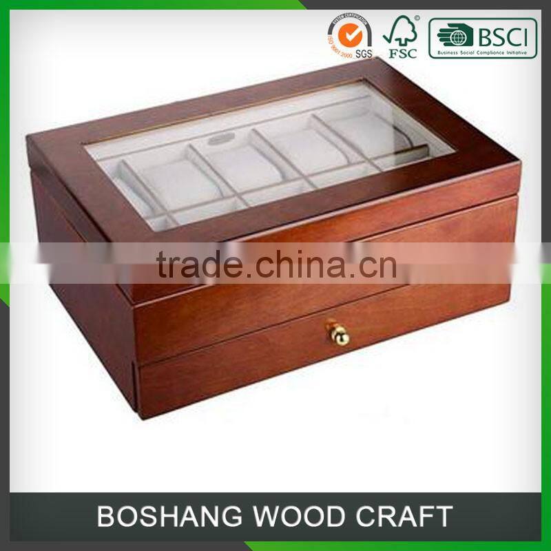 Wholesale 1 Drawer 10 watch box wooden