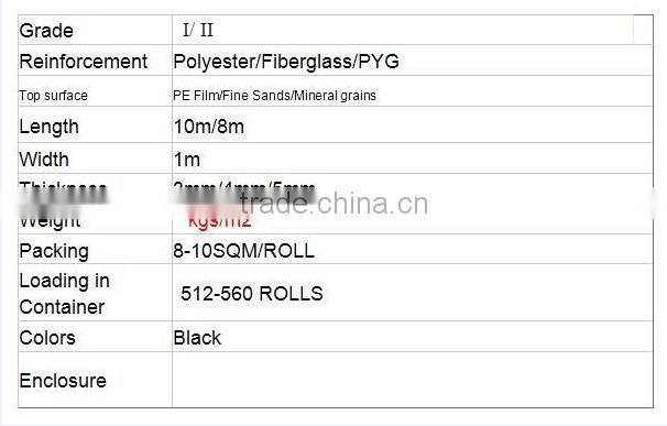 SBS membrane waterproofing torch down roof