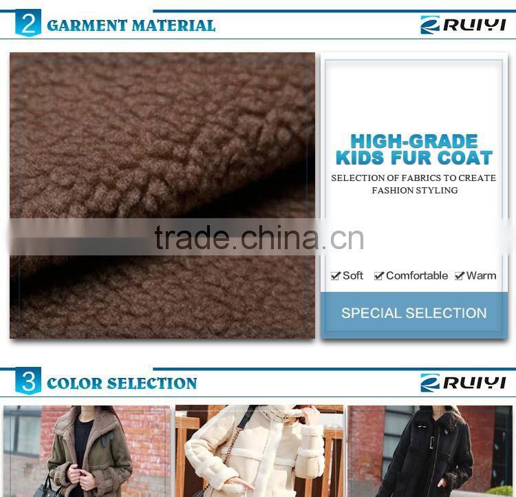 latest design fashion women suede lamb wool long coat