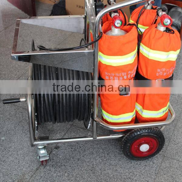 Wheeled Breathing Apparatus with a long tube,self-contained breathing apparatus,air respirator,emergency breathing device