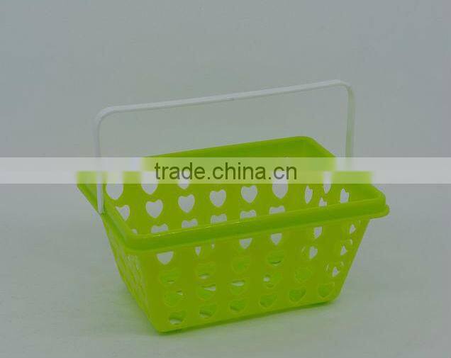 Plastic storage basket/basket/Handle basket/Mini baskets/Sundries Basket/oblong basket/small basket/kid basket/Single handle