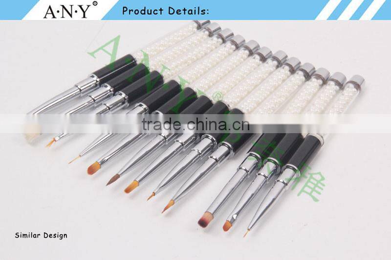 ANY High Quality Pearl Handle Nail Art Nail Polish Brush Oval Shape