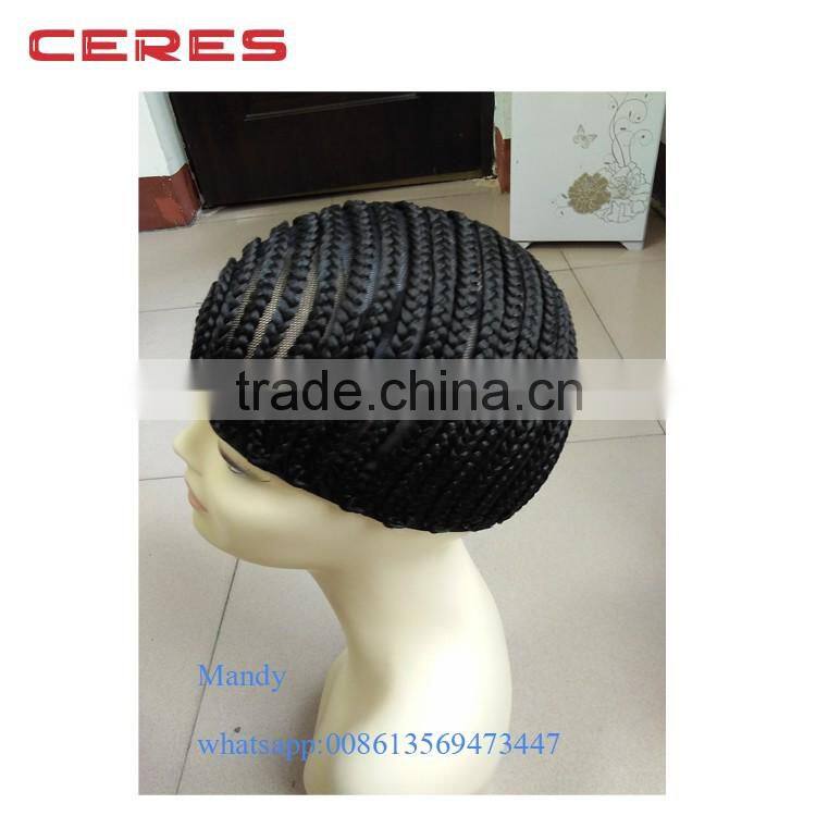 2016 new hot selling in USA synthetic braided wig cap large number in stock