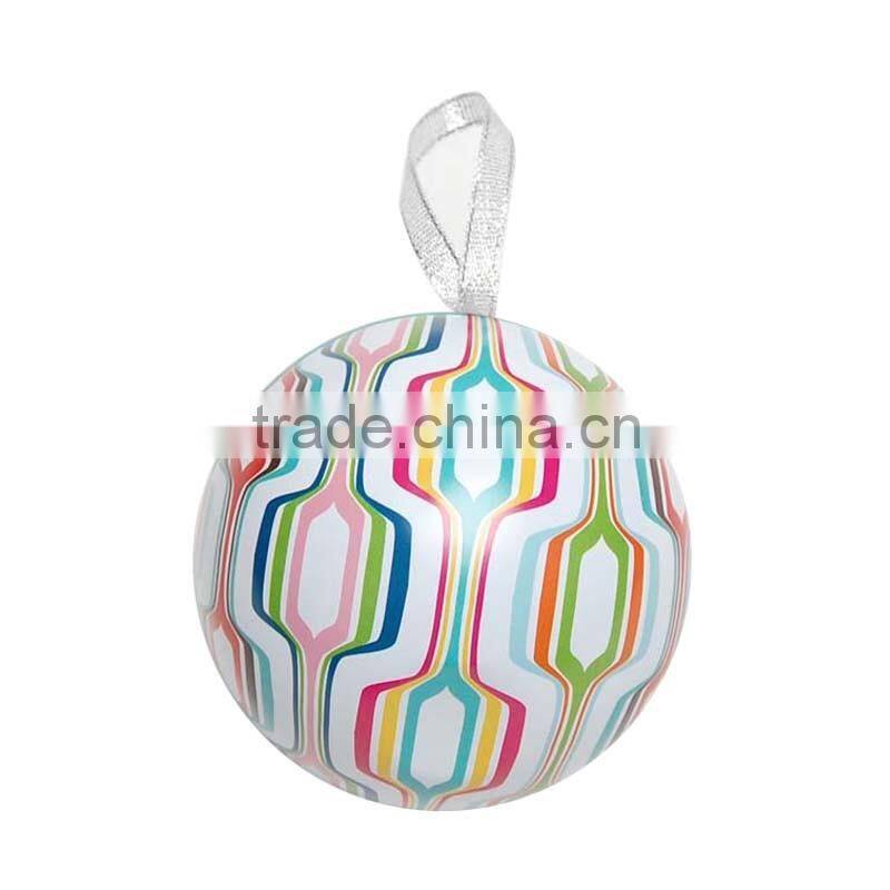 christmas decorations ball shape tin cans small christmas tin can