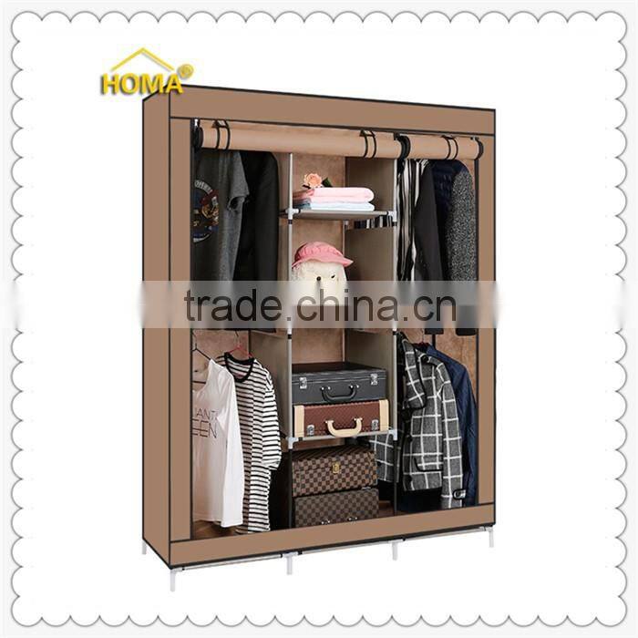 2016 beautiful purple assemble style fabric wardrobe for storage