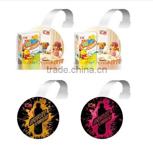 Blue coloured hang tag, thick hang tag