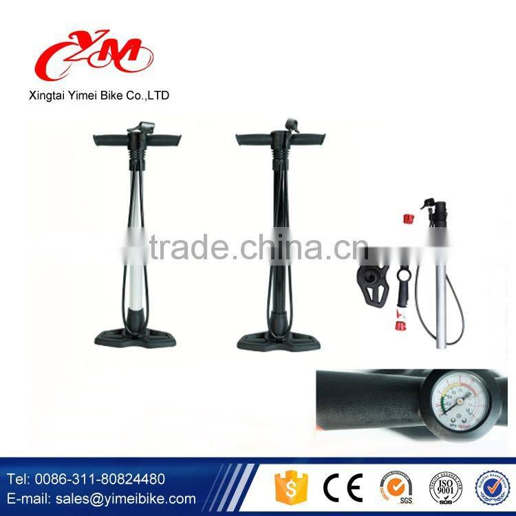 High Quality Aluminum bicycle foot pump / save labour foot pump for bike / bicycle floor pump for America market