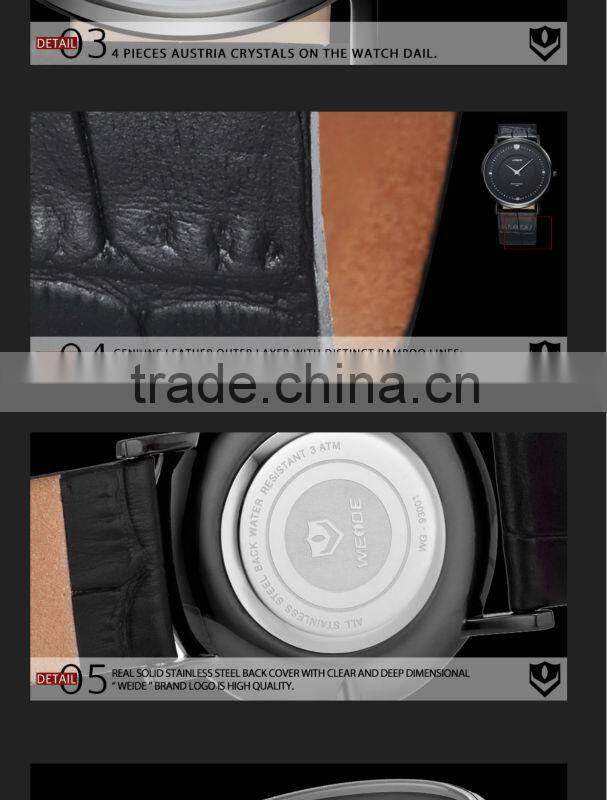 WEIDE Brand WG93001factory price watch french leather watch strap